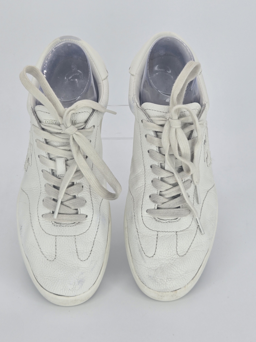 Tory Burch Phoenix LOGO White Leather Low-Top Sneakers Women's Size 9 - Picture 5 of 16
